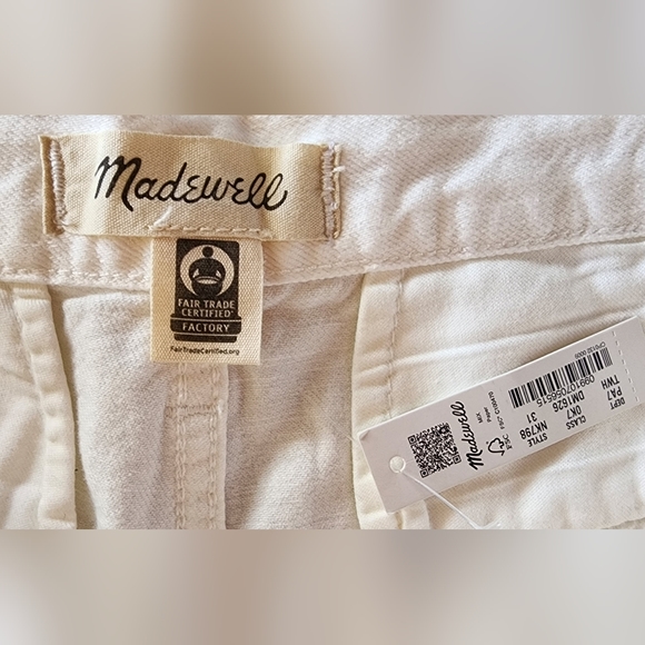 Madewell NWT Baggy Straight Jeans white size 31 womens - Picture 3 of 6